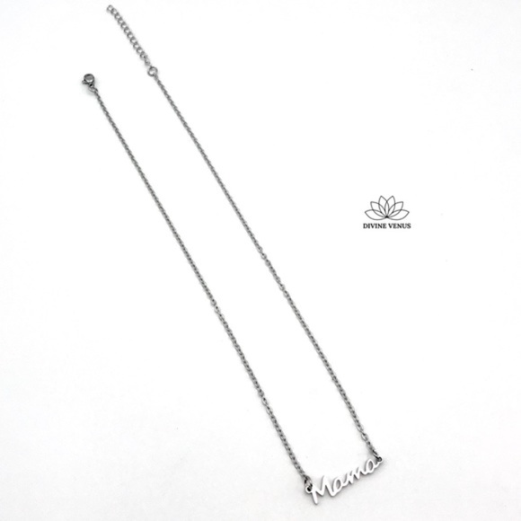 Mama Necklace | Stainless Steel | Handmade w/ Love - Picture 4 of 7